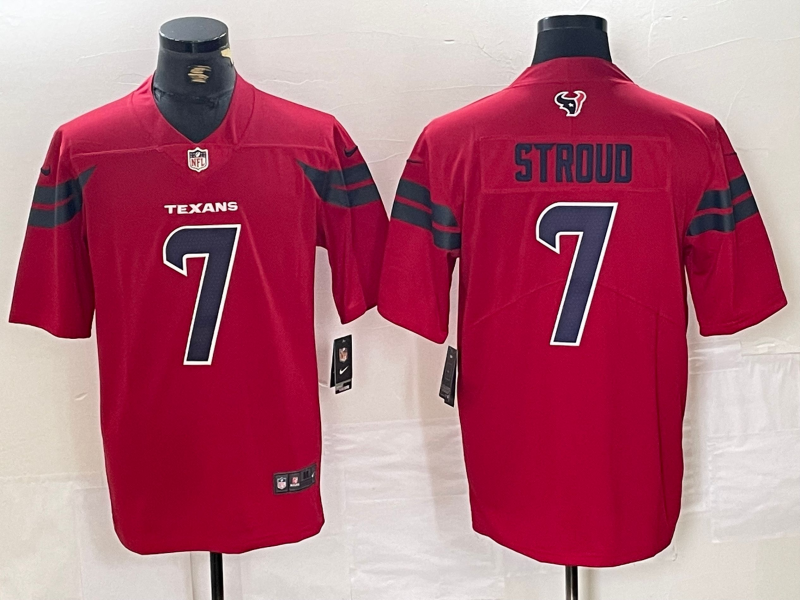 Men's Houston Texans C.J. Stroud #7 Red Alternate Jersey